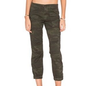 Anthropologie Sanctuary “Peace Trooper” joggers with zippers on ankles.